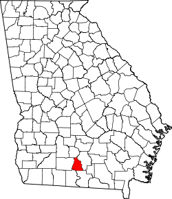 Karte von Cook County innerhalb von Georgia