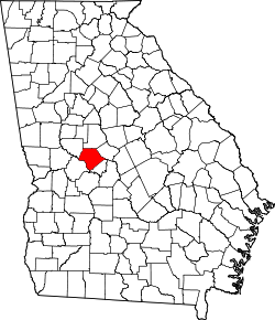 Karte von Crawford County innerhalb von Georgia
