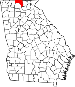 Karte von Fannin County innerhalb von Georgia