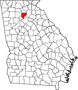 Karte von Forsyth County innerhalb von Georgia
