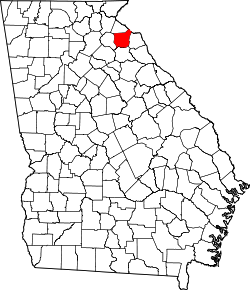 Karte von Franklin County innerhalb von Georgia