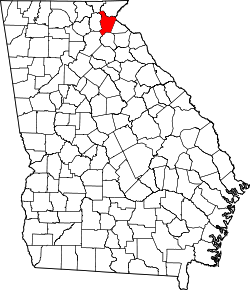 Karte von Habersham County innerhalb von Georgia