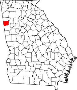 Karte von Haralson County innerhalb von Georgia