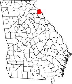 Karte von Hart County innerhalb von Georgia