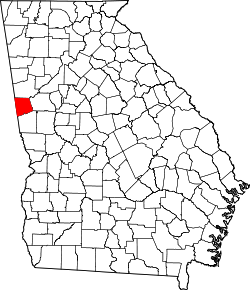 Karte von Heard County innerhalb von Georgia
