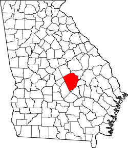 Karte von Laurens County innerhalb von Georgia