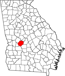 Karte von Macon County innerhalb von Georgia