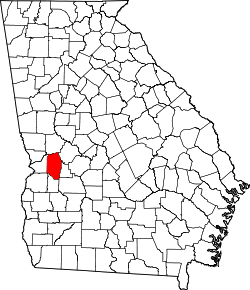 Karte von Marion County innerhalb von Georgia