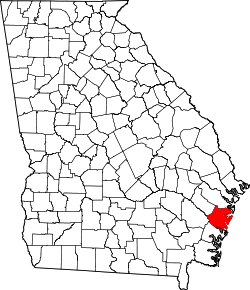 Karte von McIntosh County innerhalb von Georgia
