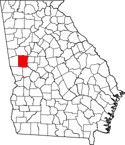 Karte von Meriwether County innerhalb von Georgia