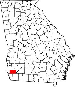 Karte von Miller County innerhalb von Georgia