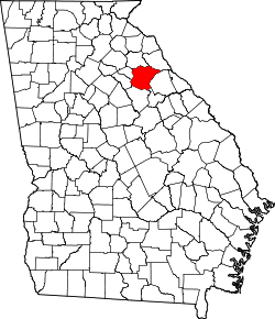 Karte von Oglethorpe County innerhalb von Georgia
