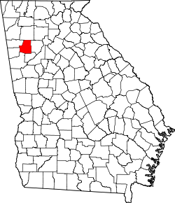 Karte von Paulding County innerhalb von Georgia