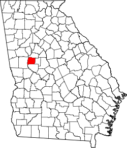 Karte von Pike County innerhalb von Georgia