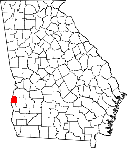 Karte von Quitman County innerhalb von Georgia