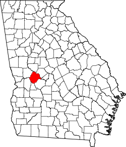Karte von Taylor County innerhalb von Georgia