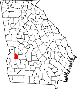 Karte von Webster County innerhalb von Georgia