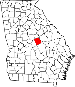 Karte von Wilkinson County innerhalb von Georgia