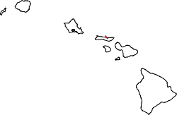 Karte von Kalawao County innerhalb von Hawaii