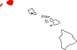 Karte von Kauai County innerhalb von Hawaii