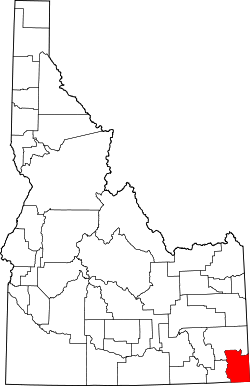 Karte von Bear Lake County innerhalb von Idaho