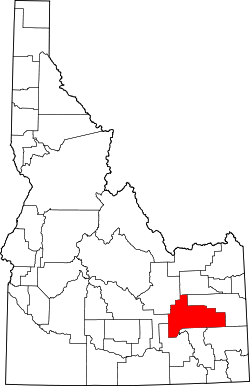 Karte von Bingham County innerhalb von Idaho