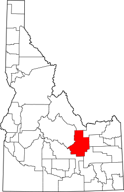 Karte von Butte County innerhalb von Idaho