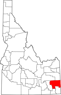Karte von Caribou County innerhalb von Idaho