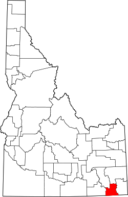 Karte von Franklin County innerhalb von Idaho