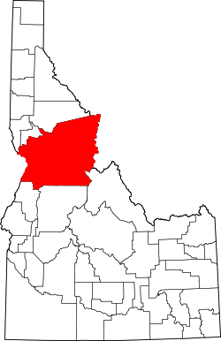 Karte von Idaho County innerhalb von Idaho