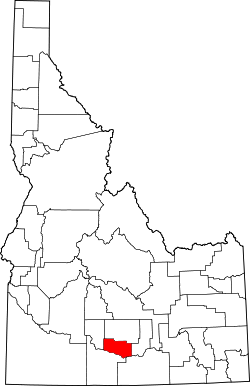 Karte von Jerome County innerhalb von Idaho