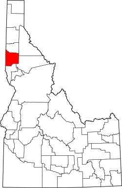 Karte von Latah County innerhalb von Idaho