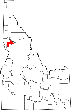 Karte von Lewis County innerhalb von Idaho