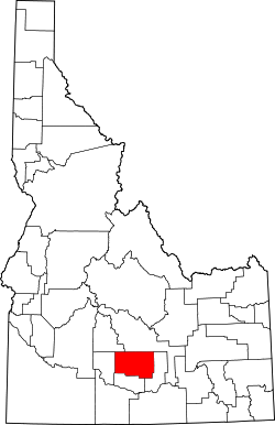 Karte von Lincoln County innerhalb von Idaho