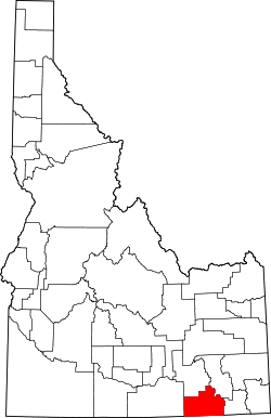Karte von Oneida County innerhalb von Idaho