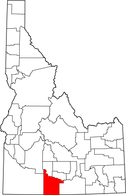 Karte von Twin Falls County innerhalb von Idaho