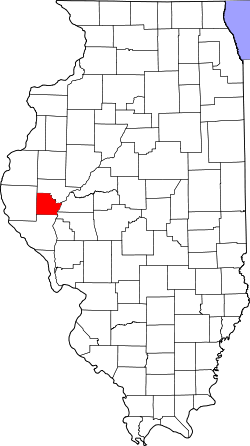 Karte von Brown County innerhalb von Illinois