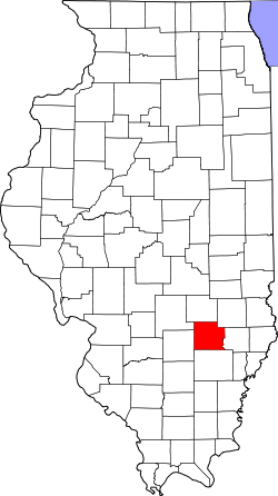 Karte von Clay County innerhalb von Illinois