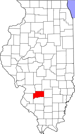 Karte von Clinton County innerhalb von Illinois
