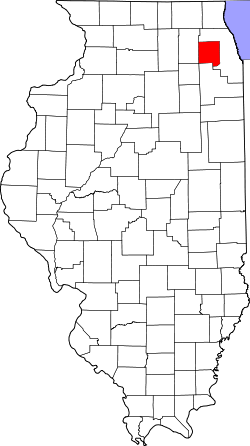 Karte von DuPage County innerhalb von Illinois