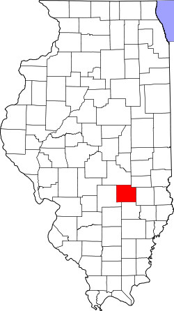 Karte von Effingham County innerhalb von Illinois