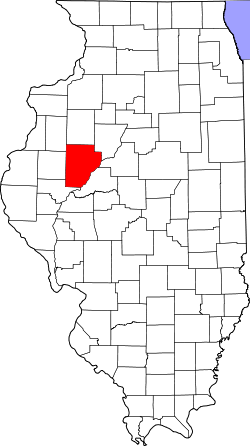 Karte von Fulton County innerhalb von Illinois