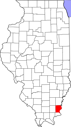 Karte von Gallatin County innerhalb von Illinois