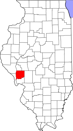 Karte von Greene County innerhalb von Illinois