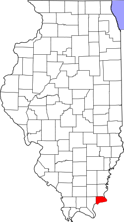 Karte von Hardin County innerhalb von Illinois
