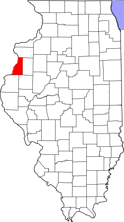 Karte von Henderson County innerhalb von Illinois