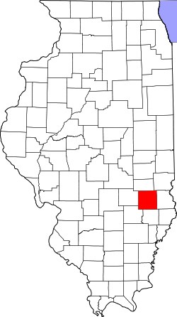 Karte von Jasper County innerhalb von Illinois