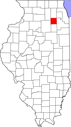Karte von Kendall County innerhalb von Illinois