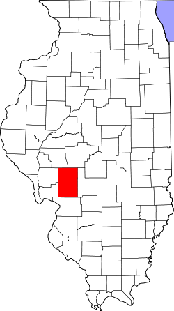 Karte von Macoupin County innerhalb von Illinois