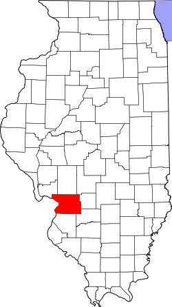 Karte von Madison County innerhalb von Illinois